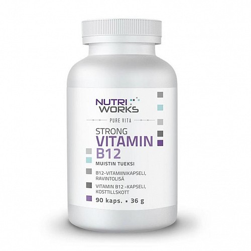 NUTRIWORKS STRONG VITAMÍN B12 90 KAPSÚL (Silný vitamín B12)