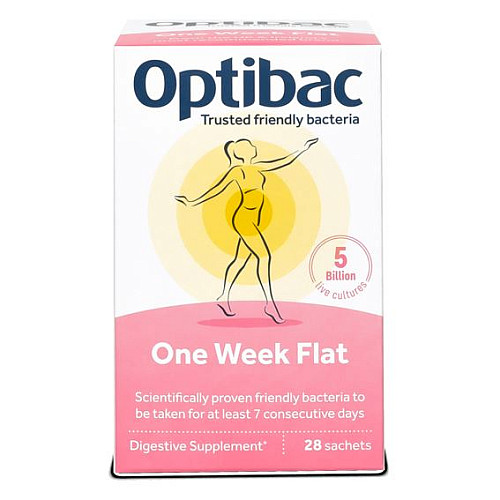 OPTIBAC ONE WEEK FLAT 28 x 1,5g sáčok (Probiotiká pri nadúvaní a PMS)