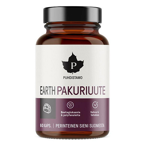 Puhdistamo Earth Chaga BIO 60 kapsúl (PAKURIUUTE)
