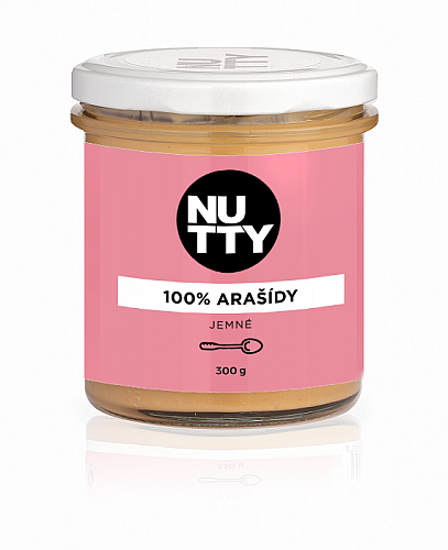 NUTTY 100% Arašidové maslo jemné 300 g