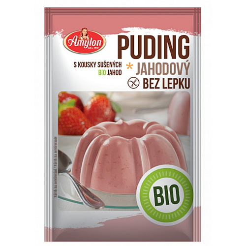 AMYLON Puding jahodový BIO 40 g