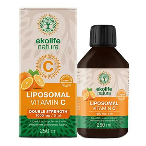 Ekolife Natura Liposomal Vitamín C 1000 mg pomaranč (Lipozomálny vitamín C) 250 ml