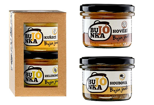 BUJÓNKA Darčeková sada Hovädzia + Hubová 2 x 200 g