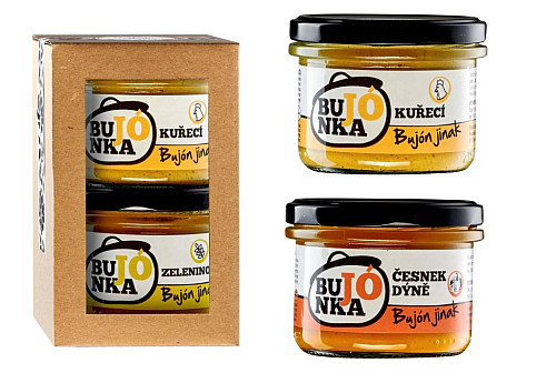 BUJÓNKA Darčeková sada Kuracie + Cesnak-tekvica 2 x 200 g