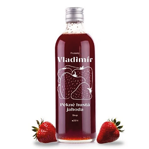 Sirupy Vladimír - Pekne hustá jahoda 0,5 l