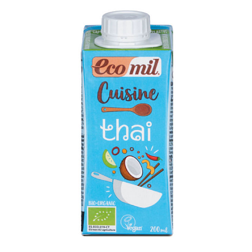 EcoMil Krém kokosový na varenie Thai 14% tuku BIO 200 ml