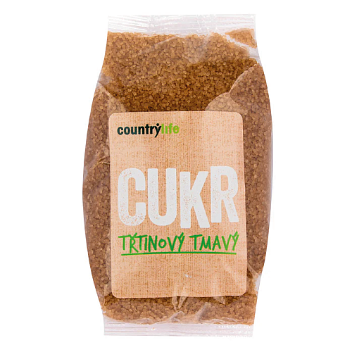 Country Life Cukor trstinový tmavý 500 g