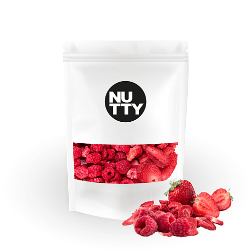 NUTTY Mix lyofilizovaného ovocia (jahody a maliny)