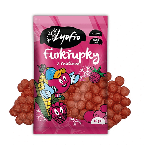 Lyofio Kukuričné chrumky Malina 80 g