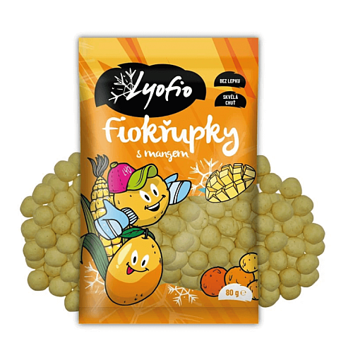 Lyofio Kukuričné chrumky Mango 80 g
