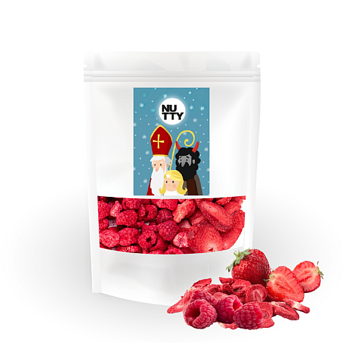 NUTTY Mikuláš Mix lyofilizovaného ovocia (jahody a maliny)