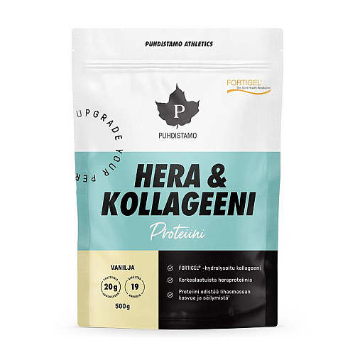 Puhdistamo HERA Protein and Kollageeni 500g vanilka (Whey Protein s kolagénom)