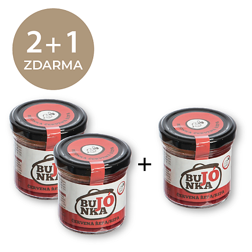 2+1 ZADARMO Bujónka Červená repa