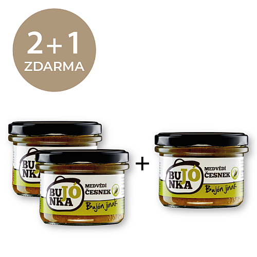 2+1 ZADARMO Bujónka Medvedí cesnak