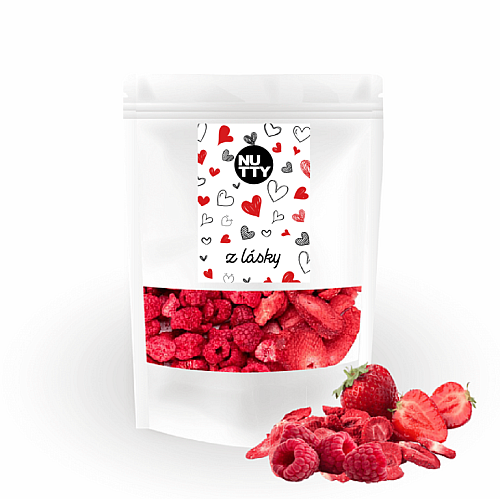NUTTY Z lásky Mix lyofilizovaného ovocia (jahody a maliny)