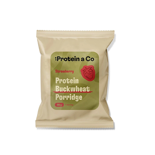 :Proteín a Čo Proteínová pohánková kaša STRAWBERRY 80 g