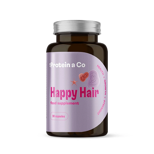 :Proteín a Čo Happy Hair - vitamíny na vlasy 90 kapsúl