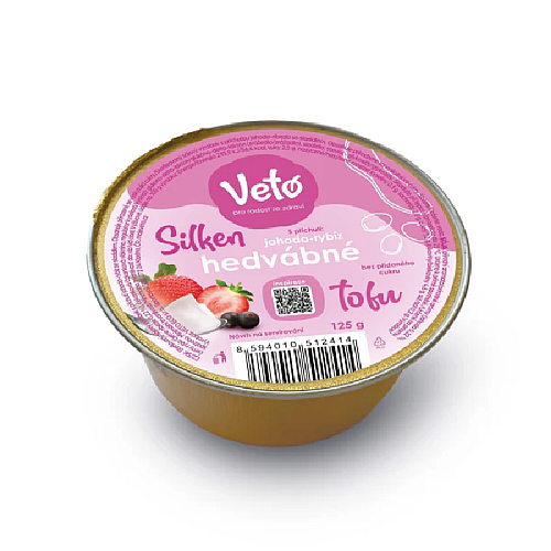 Veto Eco Tofu hodvábne s príchuťou jahoda a ríbezle 125 g