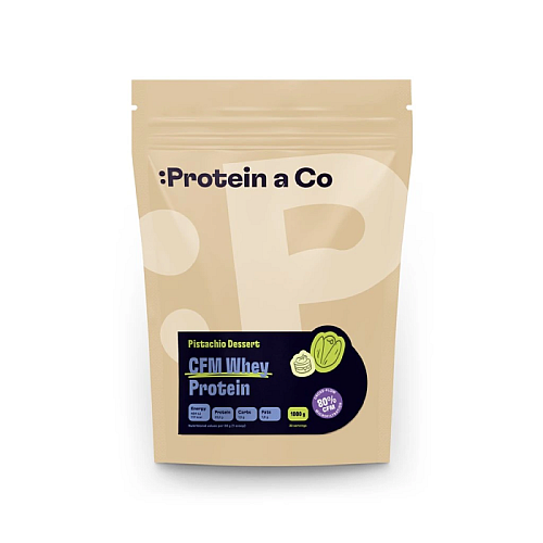 :Proteín a Čo CFM Whey proteín 80 Pistachio dezert 1 kg