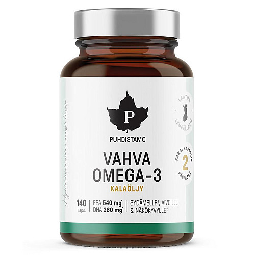 Puhdistamo Strong Omega 3 (540 mg EPA, 360 mg DHA) 140 kapstí