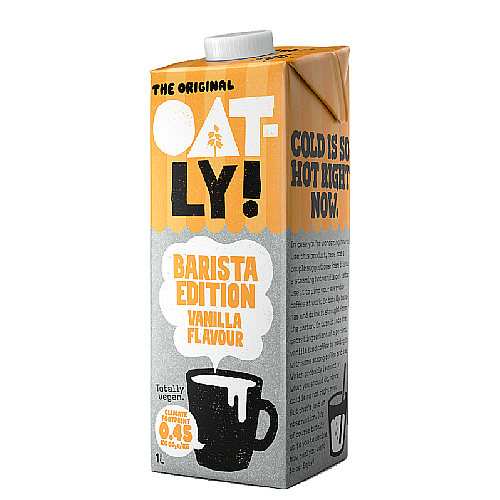 OATLY Nápoj ovsený Barista s príchuťou vanilky 1 l