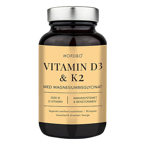 Nordbo Vitamín D3 2500IU a K2 50μg 90 kapsúl