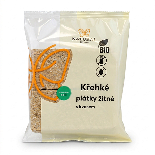 NATURAL Krehké plátky kváskové ražné BIO 75 g