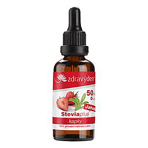 Zdravý deň Stevia kvapky JAHODA 50 ml