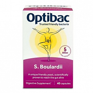 Optibac Saccharomyces Boulardii 40 kapsúl (Probiotiká pri hnačke)