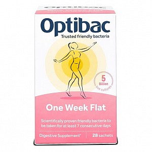 OPTIBAC ONE WEEK FLAT 28 x 1,5g sáčok (Probiotiká pri nadúvaní a PMS)