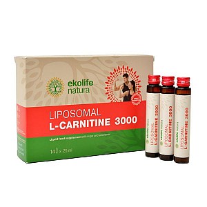 EKOLIFE NATURA LIPOSOMAL L-CARNITINE 3000 MG 14 x 25 ML