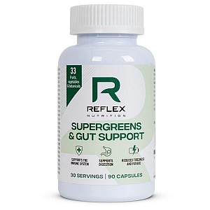 REFLEX NUTRITION SUPERGREENS & GUT SUPPORT 90 KAPSÚL (podpora zažívacieho traktu)
