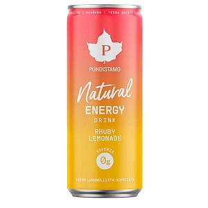 Puhdistamo Natural Energy Drink 330 ml rhuby lemonade