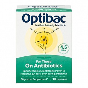 OPTIBAC ON ANTIBIOTICS 10 KAPSÚL (Probiotiká pri antibiotikách)