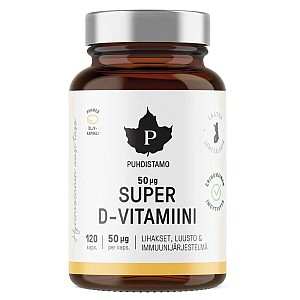 PUHDISTAMO SUPER VITAMIN D 2000 IU 120 KAPSÚL