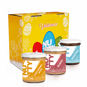NUTTY Veľkonočná trojka orieškových krémov (Bueno, Nugetíno,Slaný karamel WHITE)