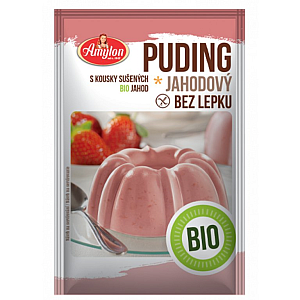 Amylon Puding jahodový BIO bez lepku 40 g