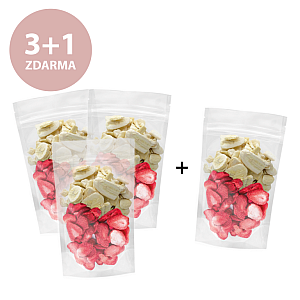 3 + 1 Nutty mix lyofilizované jahody a banán 25 g