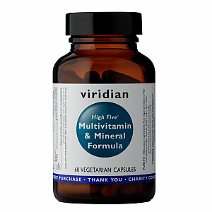 VIRIDIAN HIGH FIVE MULTIVITAMÍN & MINERAL FORMULA 60 KAPSÚL (vitamíny pre mužov aj ženy)