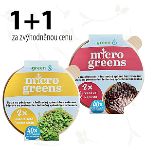 1 + 1 inGreen Microgreens RUKOĽA + ČERVENÁ KAPUSTA