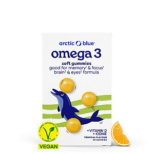 arctic blue® Kids Vegan Omega 3 30 gummies (250mg DHA a Vitamín D 200IU)