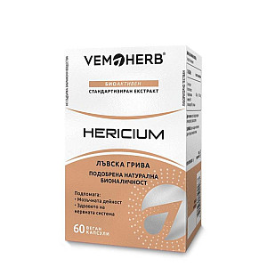 VemoHerb Hericium 60 kapsúl (Extrakt z Korálovca ježatého)