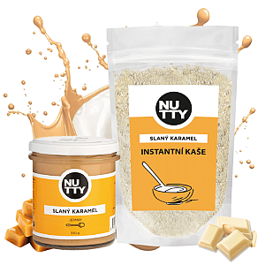 NUTTY sada: Slaný karamel 300 g + Instantná ryžová kaša Slaný karamel 300 g