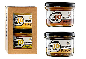 BUJÓNKA Darčeková sada Hovädzia + Hubová 2 x 200 g