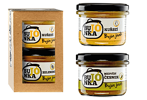 BUJÓNKA Darčeková sada Kuracie + Medvedí cesnak 200 + 220 g