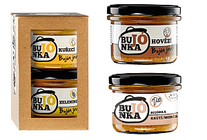 BUJÓNKA Darčeková sada Morčacie + Hovädzie 2 x 200 g