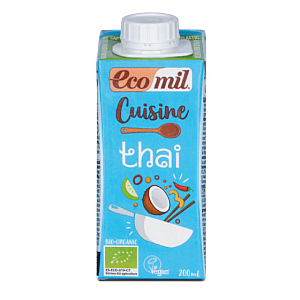 EcoMil Krém kokosový na varenie Thai 14% tuku BIO 200 ml