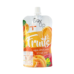 Day up Dezert ovocný jablko, broskyňa, mrkva, pomaranč 100 g