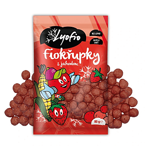Lyofio Kukuričné chrumky Jahoda 80 g