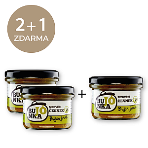 2+1 ZADARMO Bujónka Medvedí cesnak